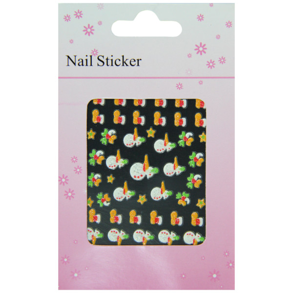 Pochette de stickers d'ongle bottes joyeux noël