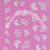 Stickers d’ongles roses blanches avec papillons et strass