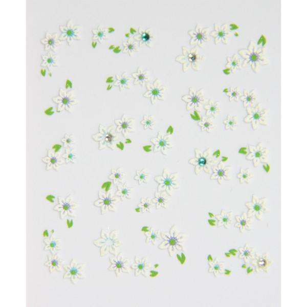 planche stickers ongles edelweiss en été