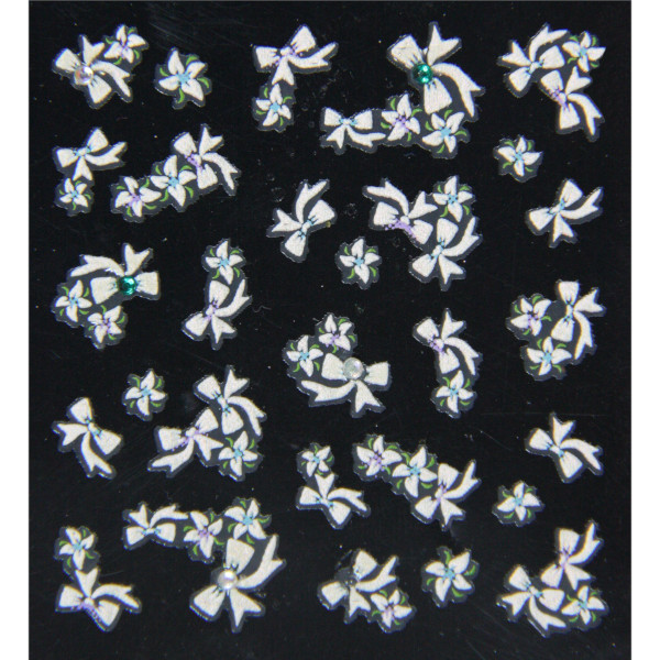 planche de stickers fleurs et nœuds en été