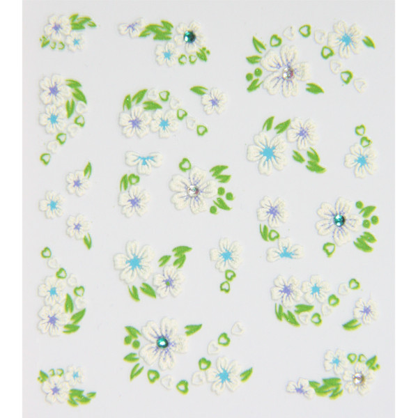 planche de stickers fleurs en été