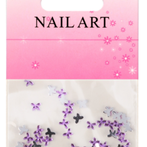 Strass d’ongles papillons lilas
