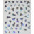 Stickers cornet fleurs reflets argent