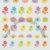 Stickers d’ongles fleurs marguerites colorés