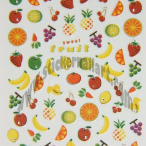 Stickers d’ongles fruits divers