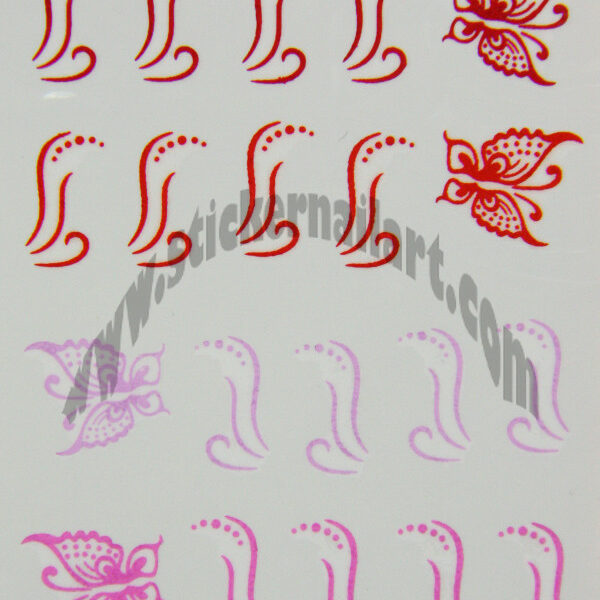 Water decal papillons