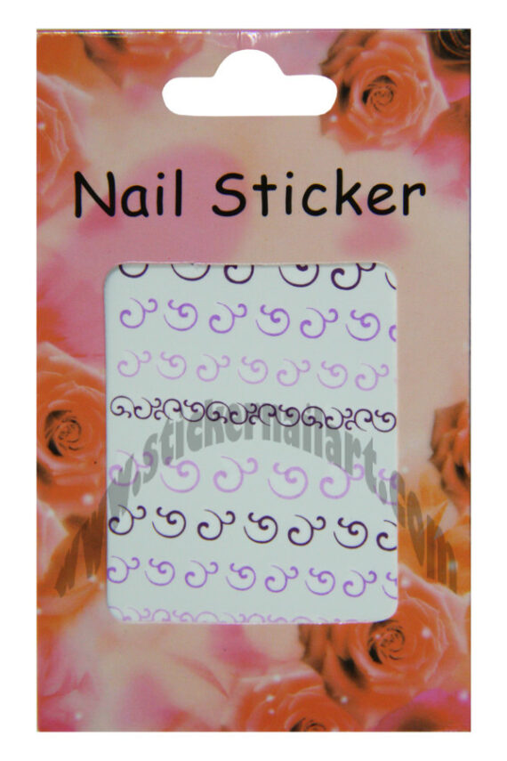 Water decal arabesque simple violet