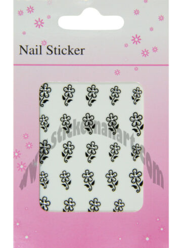 pochette de stickers d'ongles fleurs avec pierres, pêle-mêle de fleurs avec pierres