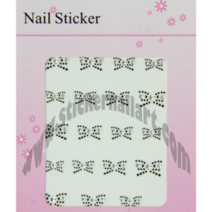 pochette de stickers d'ongles nœuds papillons avec pierres, pêle-mêle de nœuds papillons avec pierres