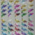Stickers d’ongles feuilles multicolore métallique