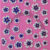 Stickers fleurs bleu et cœur strass relief