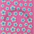 Stickers fleurs cœur bleu relief et strass