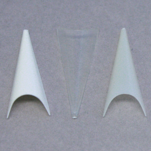 Sachet de 500 capsules capsules triangle french clair, naturel, blanc