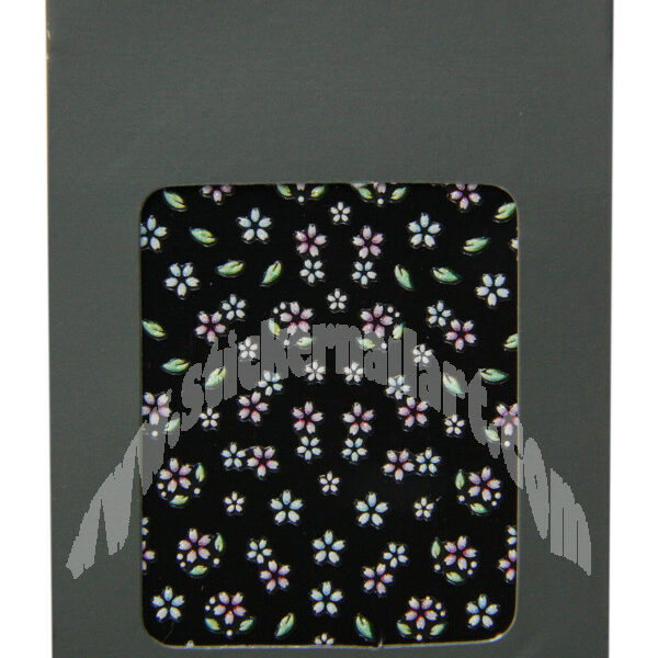 pochette de 86 stickers d'ongles autocollants fleurs et feuilles scintillant, pêle mêle fleurs et feuilles scintillant pas cher