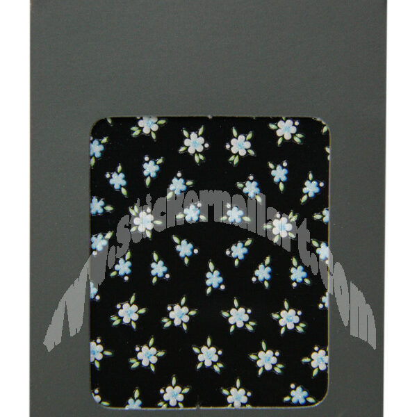pochette de 46 stickers fleur étoilée bleu scintillant, pêle mêle fleurs étoilée bleu scintillantes pas cher