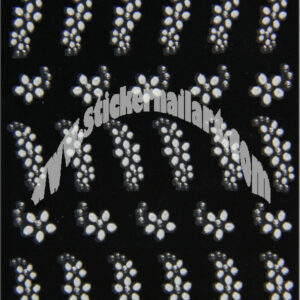 Stickers fleurs blanches avec strass