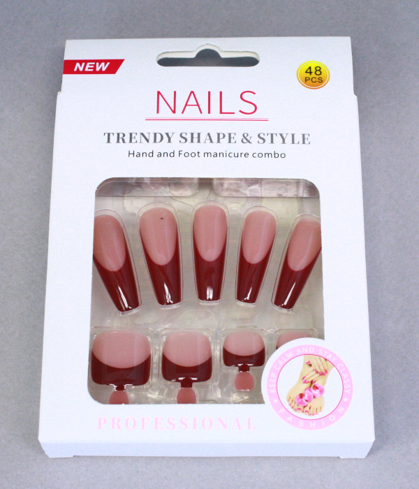 Faux ongles french rouge