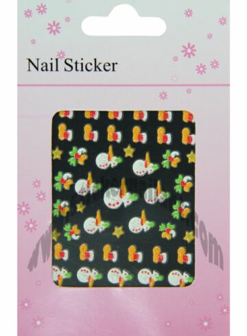Pochette de Stickers d'ongle bottes joyeux noël
